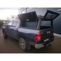  Hardtop noir Alu-Cab Toyota Hilux Revo 2016+ double cabine robuste 